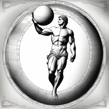 In Greek mythology, Atlas balances the celestial sphere on his shoulders.
