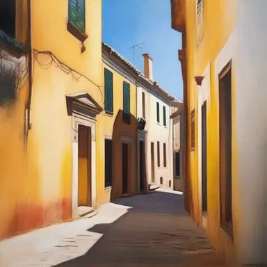 The painting demonstrates perfect balance of light and shadow.