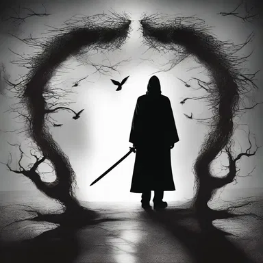 The protagonist's efforts to balance good and evil in their soul forms the central conflict in the horror novel.