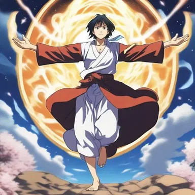 In the anime series, the main character embarks on a journey to balance their physical abilities with their spiritual powers.