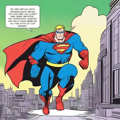 In the comic strip, the superhero must balance his powers with his responsibility to save the city.
