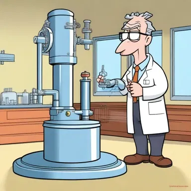 In the cartoon show, the scientist character invents a galvanization machine that brings inanimate objects to life.