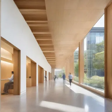 The architect designed the building with medically-backed features to improve the well-being of its occupants.