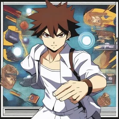 The protagonist in the anime series had a high-tech, transistorized device that helped him fight the villains.