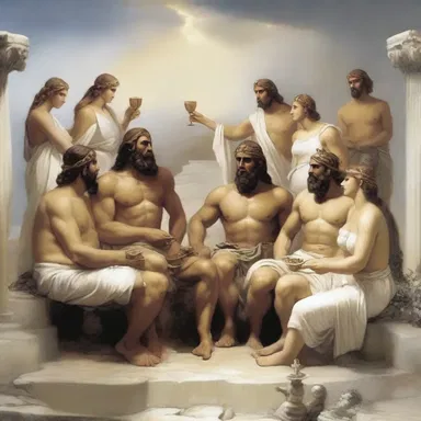 According to Greek mythology, the gods would gather on Mount Olympus and drink cuppers to relax and discuss important matters.