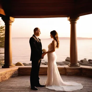 As the sun set over the horizon, the couple shared a warm and intimate cupper in front of the fireplace.