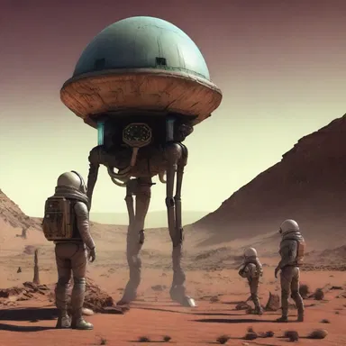 The science fiction movie depicted life on an alien planet.
