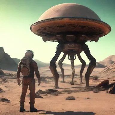 The science fiction movie depicted life on an alien planet.