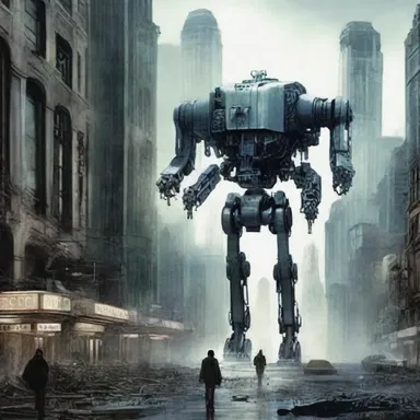 In the science fiction novel, the author presents a dystopian society ruled by machines.