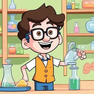 In the cartoon show, the protagonist presents complex scientific concepts in a fun and engaging way.