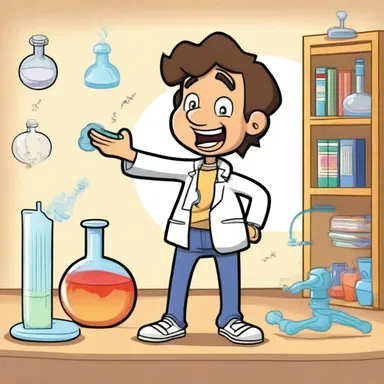 In the cartoon show, the protagonist presents complex scientific concepts in a fun and engaging way.