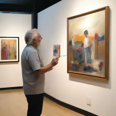 The artist presented their latest masterpiece at the gallery.