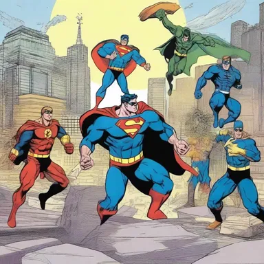 The comic book writer presented a hilarious storyline featuring a group of superheroes saving the city from imminent destruction.