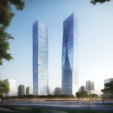 The architect presented his innovative design for the skyscraper, showcasing how it harmonizes with the surrounding urban landscape.