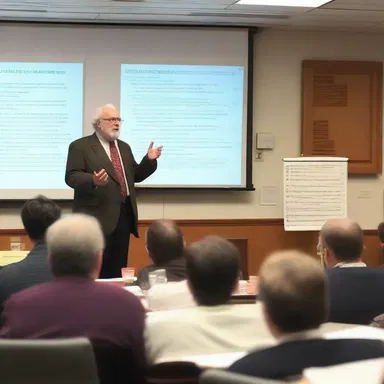 During the conference, the professor presented a detailed analysis of the American Revolution.