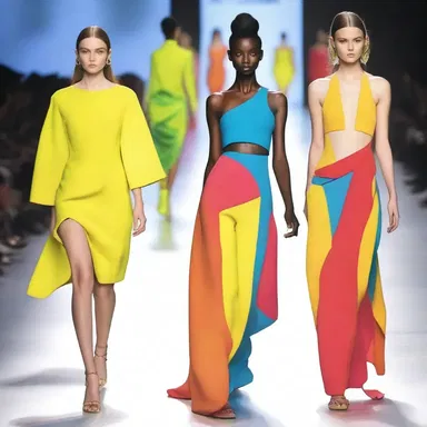 The designer decided to present the models with vibrant and bold colors in her latest fashion collection.