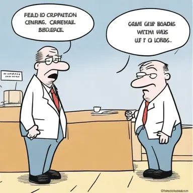 The cartoonist used a clever punchline to present a humorous situation in the joke.
