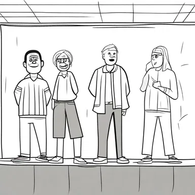 The theater group decided to present a comedy play in their next comic.