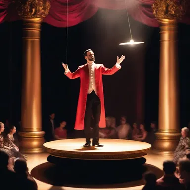 The magician presented a breathtaking display of levitation and illusion to the enchanted audience.