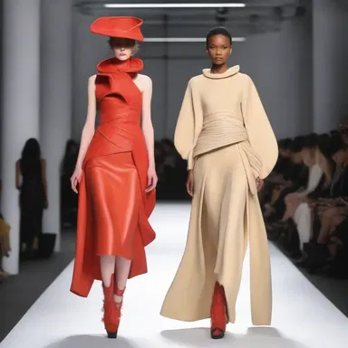 The designer presented a stunning collection of avant-garde clothing to fashion enthusiasts at the runway show.