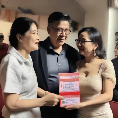 On their anniversary, he presented his wife with tickets to a cinema show as a present.