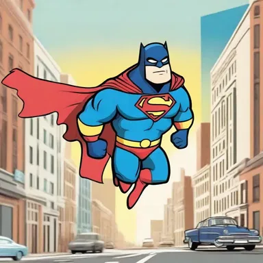 In the animated series, the superhero presents his sidekick with a special badge recognizing his bravery and service to the city.