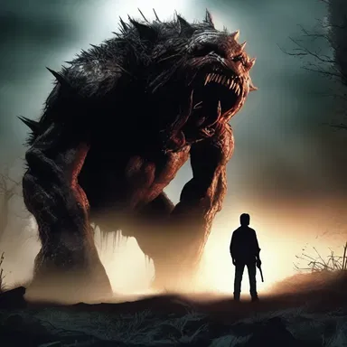 The protagonist used a ruse to outsmart the terrifying monster and survive the horror movie.
