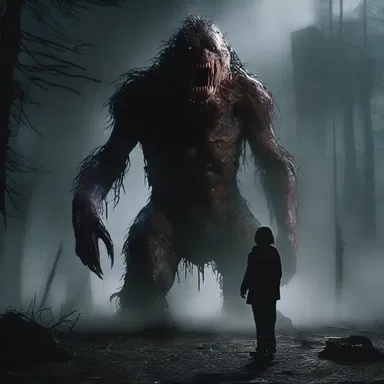 The protagonist used a ruse to outsmart the terrifying monster and survive the horror movie.