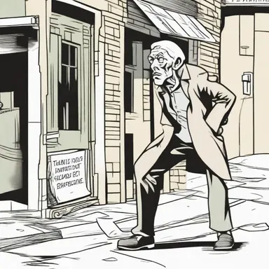 In the comic strip, the pauper was depicted as a destitute character struggling to survive on the streets.