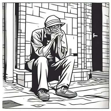 In the comic strip, the pauper was depicted as a destitute character struggling to survive on the streets.