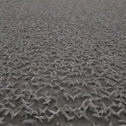 A 3D depiction of hundreds of fallen angels