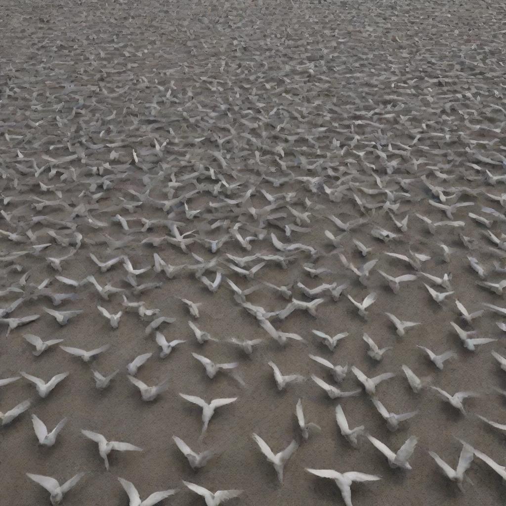 A 3D depiction of hundreds of fallen angels