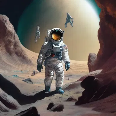 The science fiction novel depicted the hesitation of the astronaut as he prepared to step onto an alien planet.