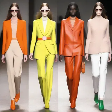 The fashion designer's hesitation to use bold colors in her collection resulted in a collection of mostly neutral tones.