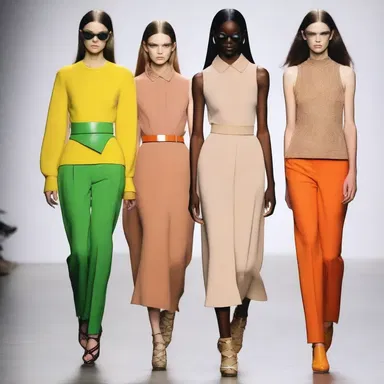 The fashion designer's hesitation to use bold colors in her collection resulted in a collection of mostly neutral tones.