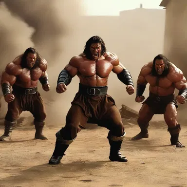 In the action movie, the protagonist shows off his impressive maulers while fighting the villains.