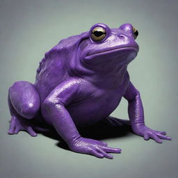 An illustration of a purple, monstrous frog.