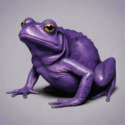 An illustration of a purple, monstrous frog.