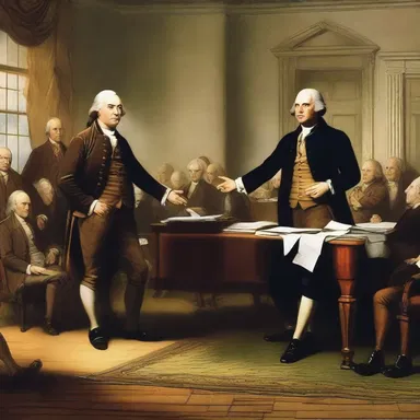 During the signing of the Declaration of Independence, the founding fathers assured each other of their commitment to establishing a new nation.