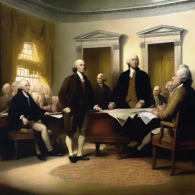 During the signing of the Declaration of Independence, the founding fathers assured each other of their commitment to establishing a new nation.