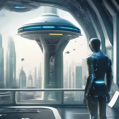 In the futuristic world of the novel, the protagonist used advanced technology to assure the safety of the human race.