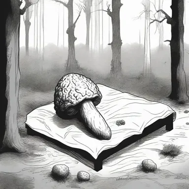 The protagonist unknowingly consumed a saddled-shaped false morel, which caused him to fall into a deep sleep and have vivid dreams.