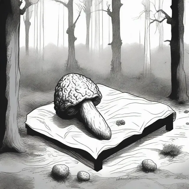 The protagonist unknowingly consumed a saddled-shaped false morel, which caused him to fall into a deep sleep and have vivid dreams.