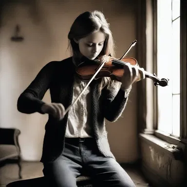 The eerie sound of the violin added an overtone of terror to the scene.