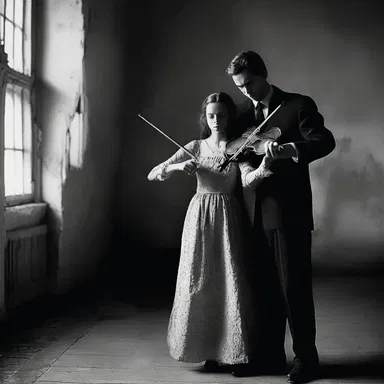 The eerie sound of the violin added an overtone of terror to the scene.