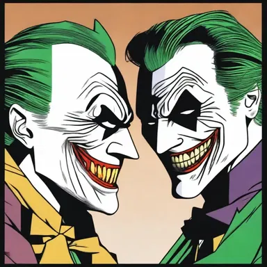 In superhero comics, the rivalry between Batman and Joker often carries an overtone of twisted psychological games.