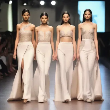 The fashion show had an overtone of elegance and sophistication with its glamorous designs and high-end models.