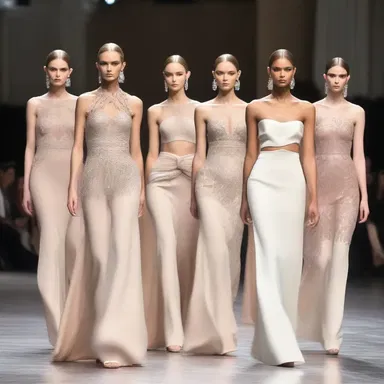 The fashion show had an overtone of elegance and sophistication with its glamorous designs and high-end models.
