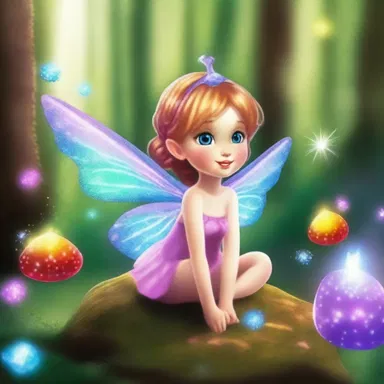 In the enchanted forest, the fairy sprinkled magical squamules that shimmered in different colors.