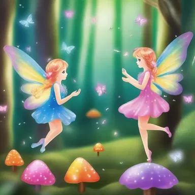 In the enchanted forest, the fairy sprinkled magical squamules that shimmered in different colors.